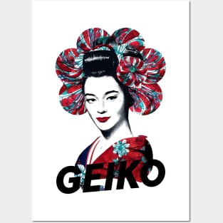 geiko - Japanese geisha girl vintage Posters and Art